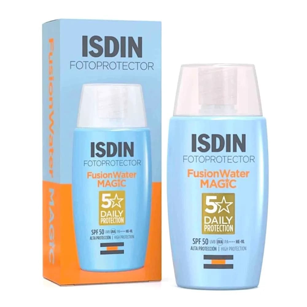 ضدآفتاب فیوژن واتر مجیک ایزدین SPF50 آب‌پایه و بی‌رنگ
